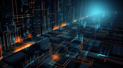 Fototapeta premium Modern Technology Wallpaper Background