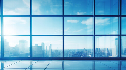 Fototapeta na wymiar glass windows of office buildings in economic cities