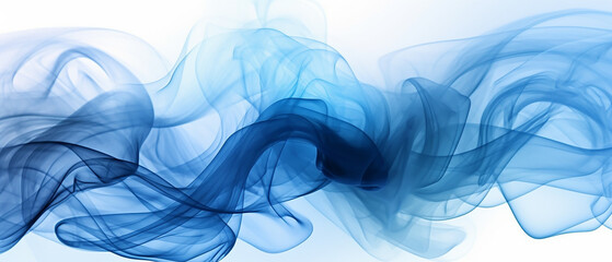 blue smoke on white background 3d volumetric texture background.  AI