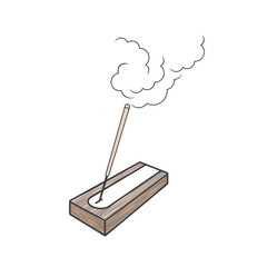 illustration of incense, Incense is used for religious ceremonies, aromatherapy, and meditation. 