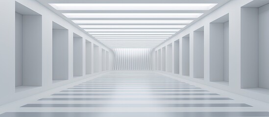 Striped empty hall, abstract architectural background
