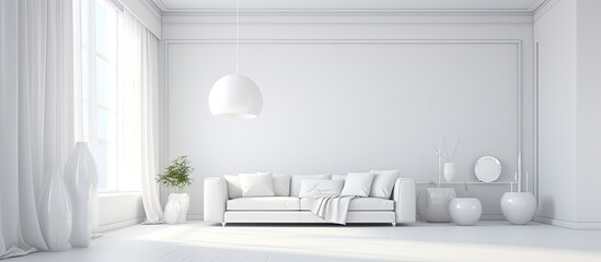 illustration of a white interior room.