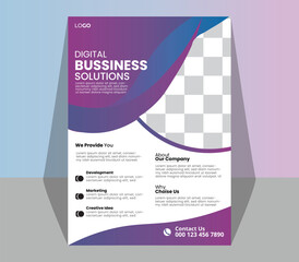  creative Business flyer template design modern concept vector layout two color combination for marketing presentation advertisement