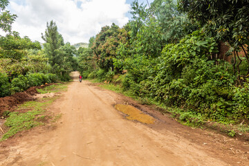 Fototapeta na wymiar Local road in Jinka, Ethiopia