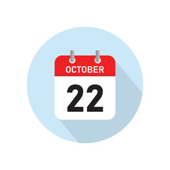 October 22 Concept Design. Vector Illustration.
