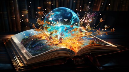 A magical book of knowledge.