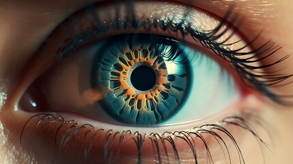 a tech features eye embedded in the iris, AI Generative