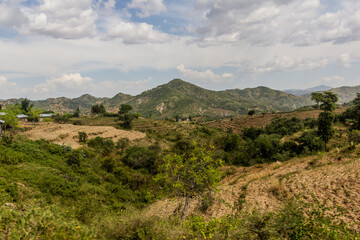 Fototapeta na wymiar Terraced fields of Konso landscape, Ethiopia