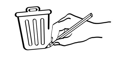 Dustbin,  litter basket or litterbin. Clean up and trashcan, Waste bin. Cleaning tools. Container logo or pictogram. Recycle, remove, delete box. Wheelie bin. Garbage bag, container. Recyclable.