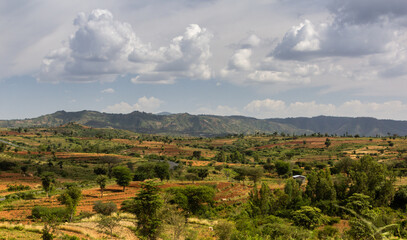 Fototapeta premium View of Konso landscape, Ethiopia