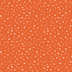 Vector seamless pattern with spotted fly agaric mushroom texture. Red polka dot print