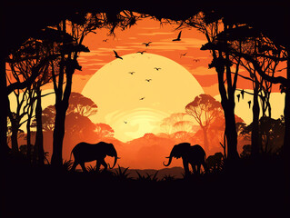 World Animal Day theme banner - ai generative