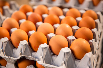 20 eggs in a carton at the markets