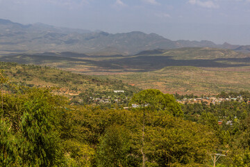 Fototapeta premium View of rural landscape near Konso, Ethiopia