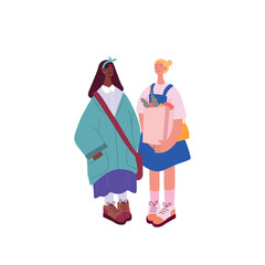 Street Fashion Flat Characters Illustrations