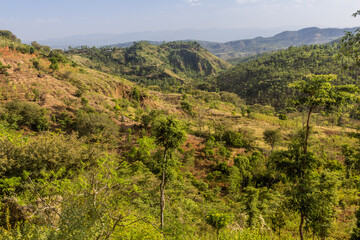 Obraz premium View of rural landscape near Konso, Ethiopia