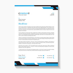 Vector professional and modern corporate letterhead template