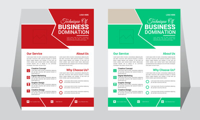 Obraz premium Multipurpose Flyer Layout with Red Accent .Corporate Business Flyer Template Design