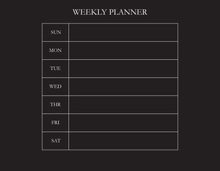 Dark Mode Calendar Planner