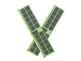 3D Realistic DDR5 RAM Rendering - Cutting-Edge Memory Visualization
