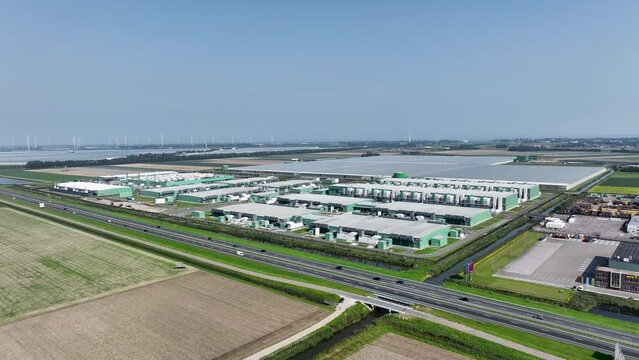 Middenmeer / The Netherlands - August 9th 2023: Microsoft Data Center Middenmeer, The Netherlands