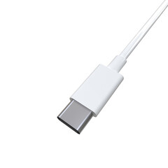 3D USB-C Type Cable Rendering - High-Quality Connectivity Visualization