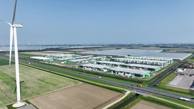Middenmeer / The Netherlands - August 9th 2023: Microsoft Data Center Middenmeer, The Netherlands