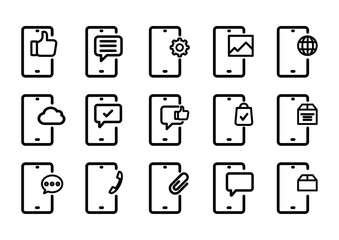 Pictogramme office ecran smartphone reunion travail