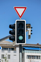 Traffic light showing green light, Germany
