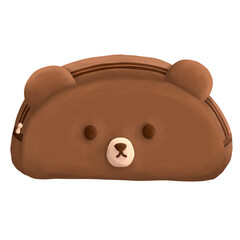 brown bear stationery bag