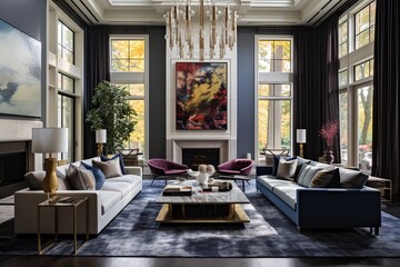 beautiful home interior design ideas stylish living room vibrant color accent with colorful wall photoframe modern classic living room home interior design schematic contrast color material ideas