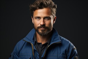 Obraz premium Caucasian Male Aerospace Engineer Backdrop Very Handsome Generative AI