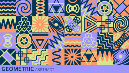 Background pattern geometric abstract line vintage color design. Vector illustration. Minimalist and  simplicity style 