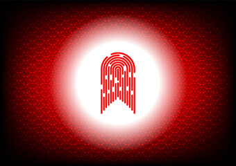 Abstract background image in red and black tones. The hexagons are interconnected to form a honeycomb with fire and finger strokes in the middle. Futuristic design illustration for web, brochure.