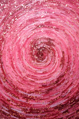 Couverture de livre d'une spirale rose de strass et paillettes » IA générative