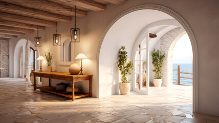 Villa am Mittelmeer. Generiert mit KI