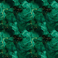 Green and Gold Marble seamless pattern, Emerald Marble textured background, Abstract green stone seamless design 