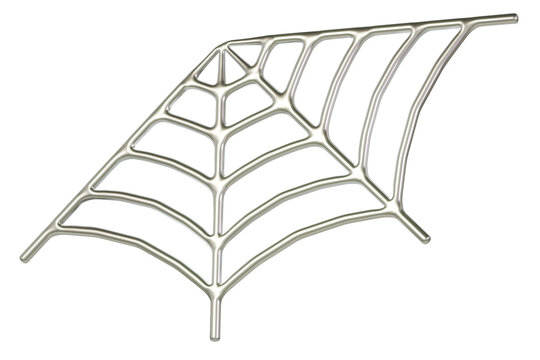 Corner Hanging Cobweb 3D Illustration