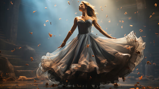 ballerina performing an elegant dance on stage