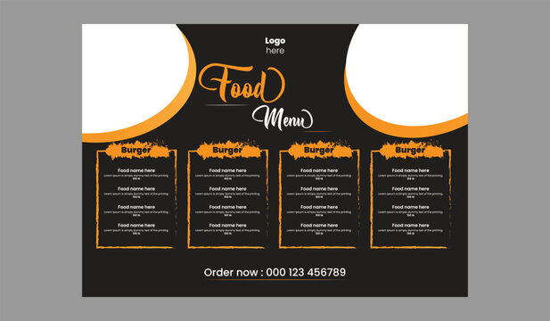 Food menu design template 