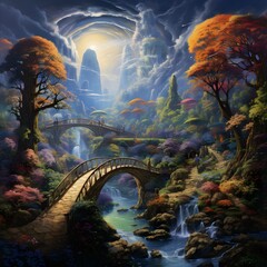 landscape with bridge