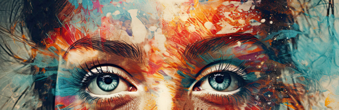 Mental disorders concept.Nightmare,emotions, inner world