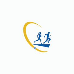 Run race yoga logo design