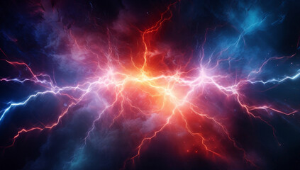 Abstract flash bolt light electricity powerful background thunder thunderstorm lightning storm energy