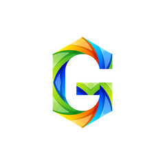 colorful letter G icon logo design