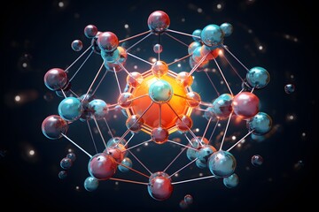Abstract atom molecule background.