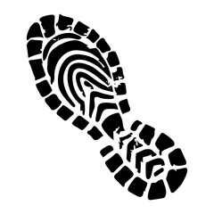 Boot print icon symbol. Vector illustration