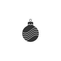 Christmas ball icon on white. Vector