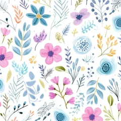 Foto op Canvas seamless floral pattern © sakkarin