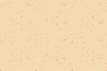 Floral pattern seamless vector background. Foliage and flower wallpaper design of nature.